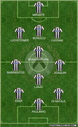 Udinese Formation 2014