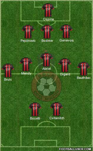 OGC Nice Côte d'Azur Formation 2014