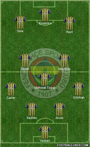 Fenerbahçe SK Formation 2014