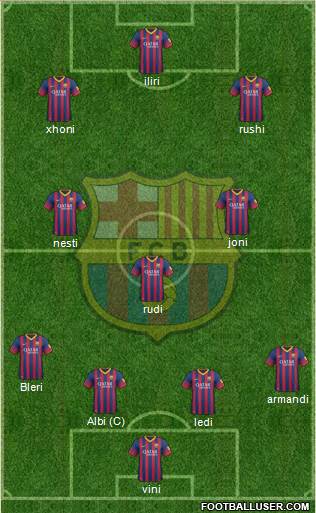 F.C. Barcelona Formation 2014