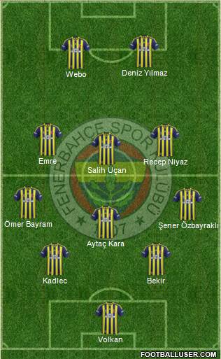 Fenerbahçe SK Formation 2014