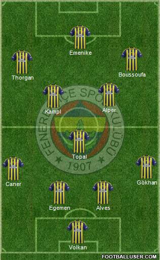 Fenerbahçe SK Formation 2014