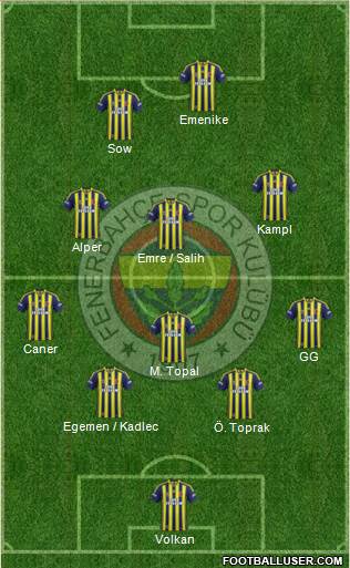 Fenerbahçe SK Formation 2014