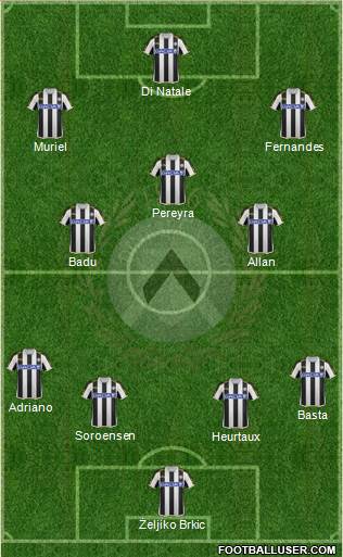 Udinese Formation 2014