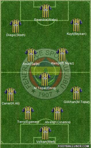 Fenerbahçe SK Formation 2014