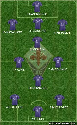 Fiorentina Formation 2014