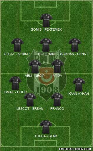 Besiktas JK Formation 2014
