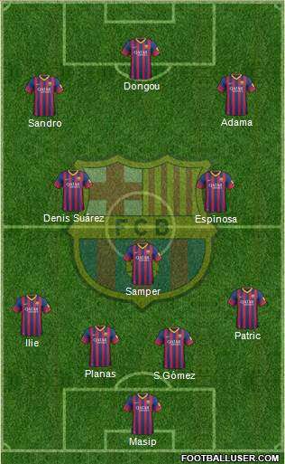 F.C. Barcelona Formation 2014