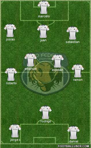 Tiro Federal de Rosario 4-4-1-1 football formation