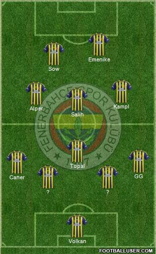 Fenerbahçe SK Formation 2014