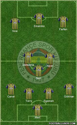 Fenerbahçe SK Formation 2014