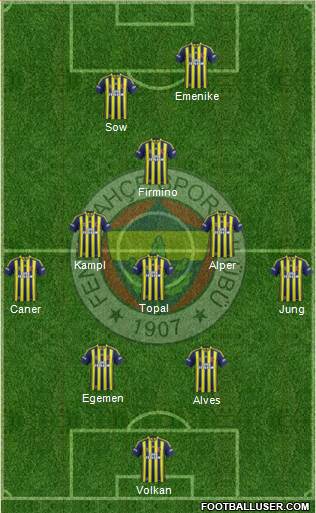 Fenerbahçe SK Formation 2014