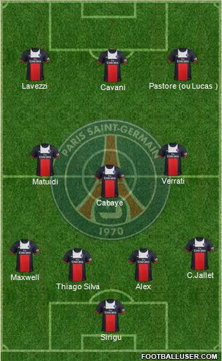 Paris Saint-Germain Formation 2014