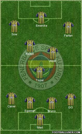 Fenerbahçe SK Formation 2014