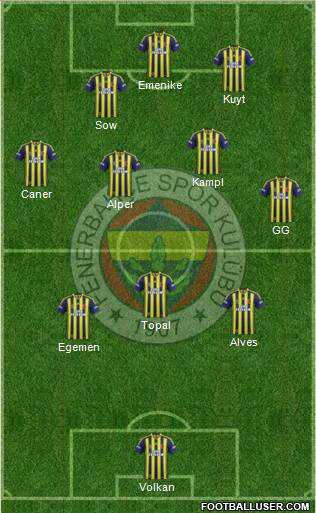 Fenerbahçe SK Formation 2014