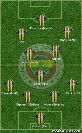 Fenerbahçe SK Formation 2014