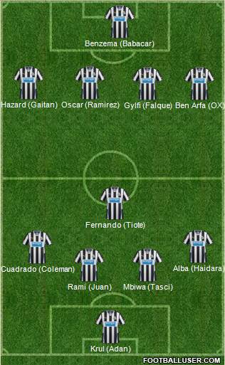 Newcastle United Formation 2014