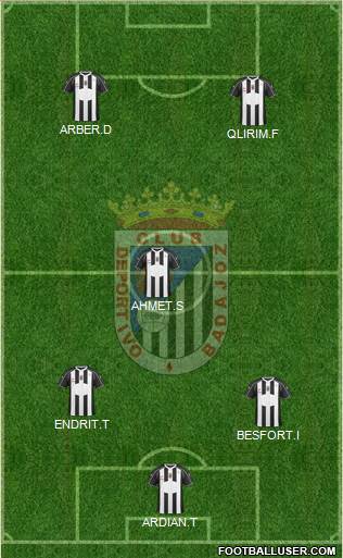 C.D. Badajoz S.A.D. football formation