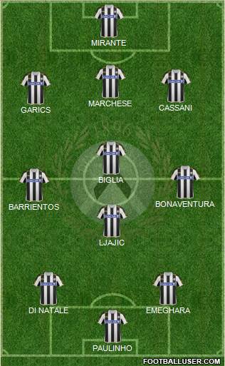 Udinese Formation 2014