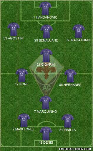 Fiorentina Formation 2014