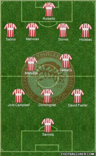 Olympiakos SF Piraeus Formation 2014