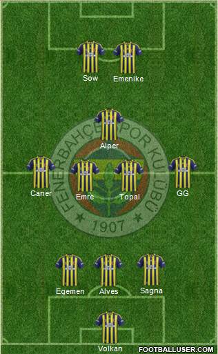 Fenerbahçe SK Formation 2014