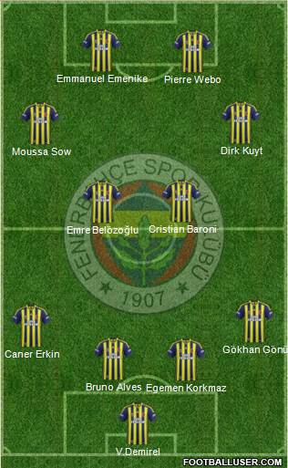 Fenerbahçe SK Formation 2014