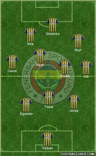 Fenerbahçe SK Formation 2014