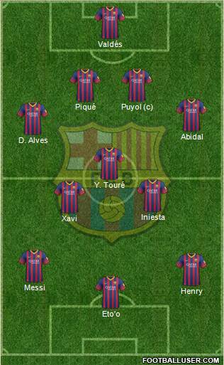 F.C. Barcelona Formation 2014