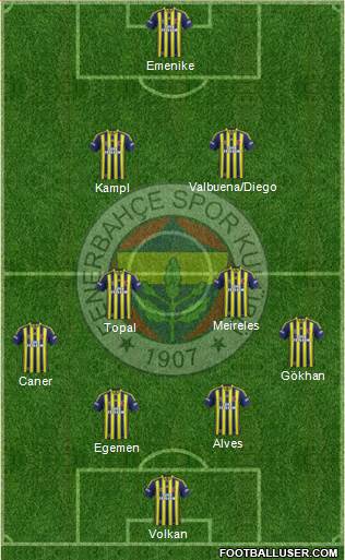 Fenerbahçe SK Formation 2014