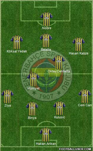 Fenerbahçe SK Formation 2014