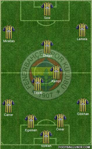 Fenerbahçe SK Formation 2014