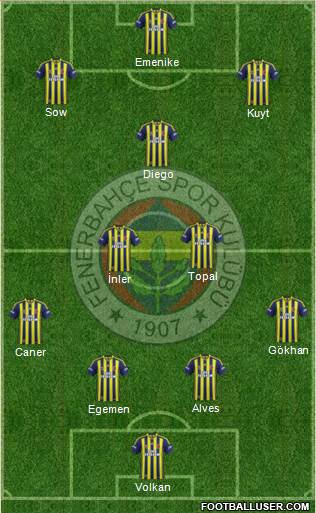 Fenerbahçe SK Formation 2014