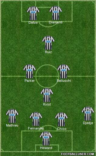 Newcastle United Formation 2014