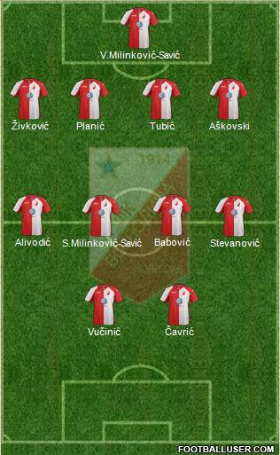 FK Vojvodina Novi Sad Formation 2014