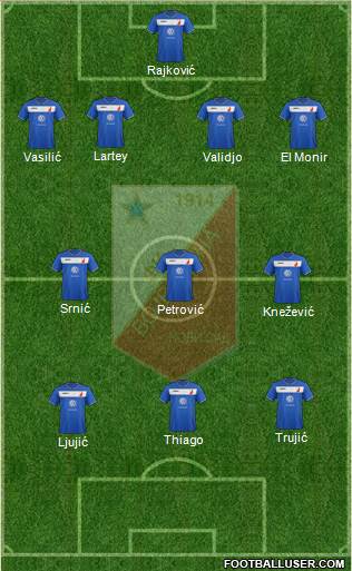 FK Vojvodina Novi Sad Formation 2014