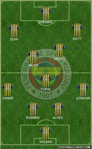 Fenerbahçe SK Formation 2014