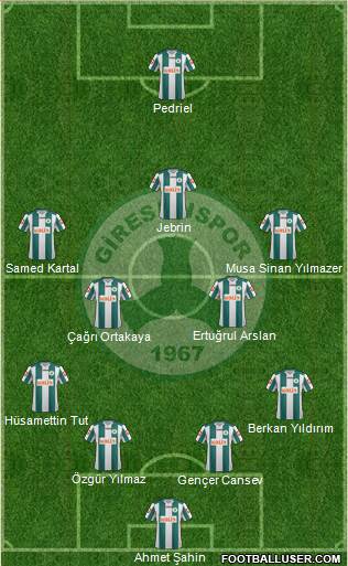 Giresunspor football formation