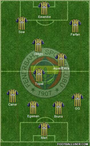 Fenerbahçe SK Formation 2014