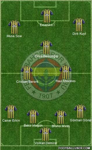 Fenerbahçe SK Formation 2014