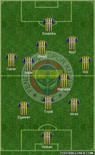Fenerbahçe SK Formation 2014