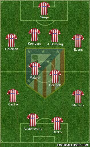 Atlético Madrid B Formation 2014