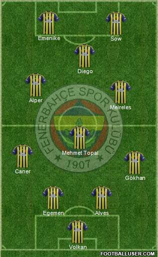 Fenerbahçe SK Formation 2014