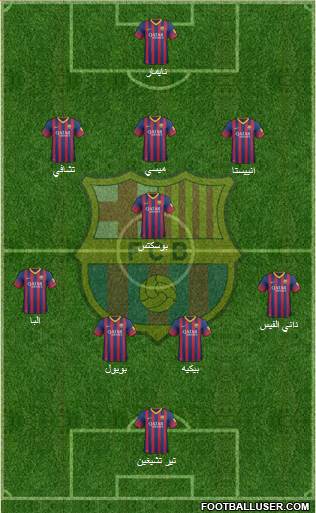 F.C. Barcelona Formation 2014
