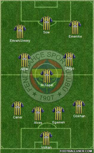Fenerbahçe SK Formation 2014