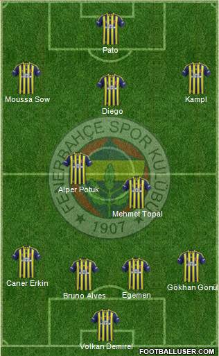 Fenerbahçe SK Formation 2014