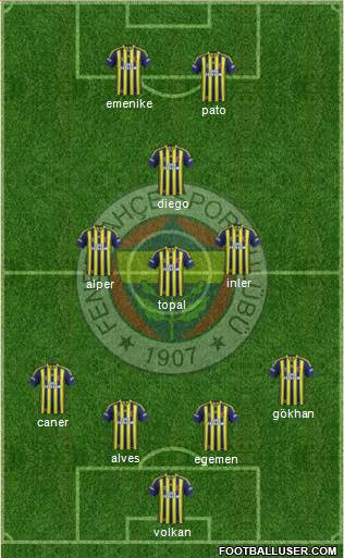 Fenerbahçe SK Formation 2014