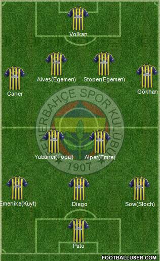 Fenerbahçe SK Formation 2014