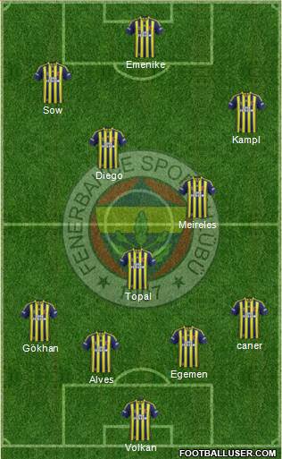 Fenerbahçe SK Formation 2014