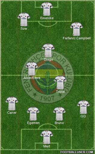 Fenerbahçe SK Formation 2014